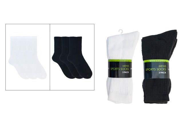 (image for) Mens 3 Pack White Sport Socks